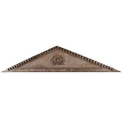 Large-Scale 19th Century Carved Pine Gable