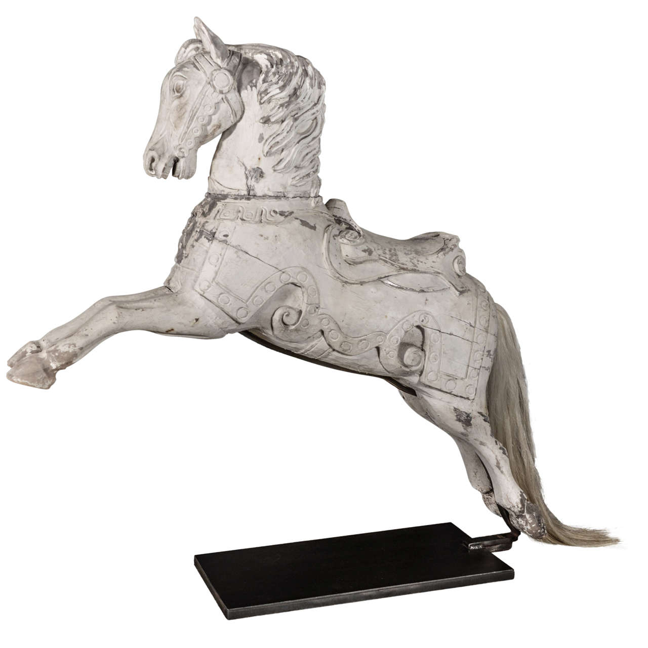 large wooden horse sculpture