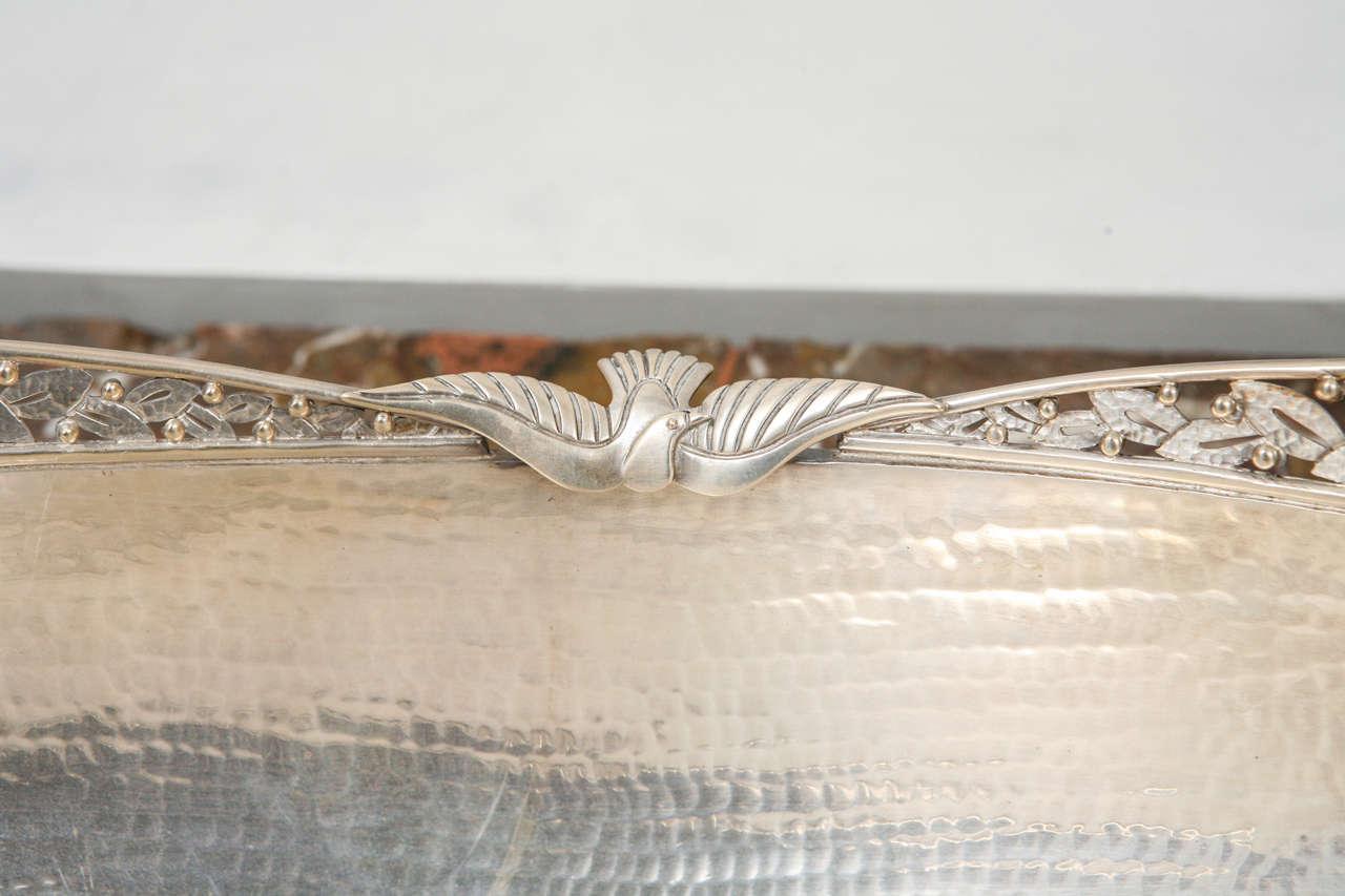 Cuenco Contemporáneo de Plata de Ley Martillada a Mano Mexicano en venta
