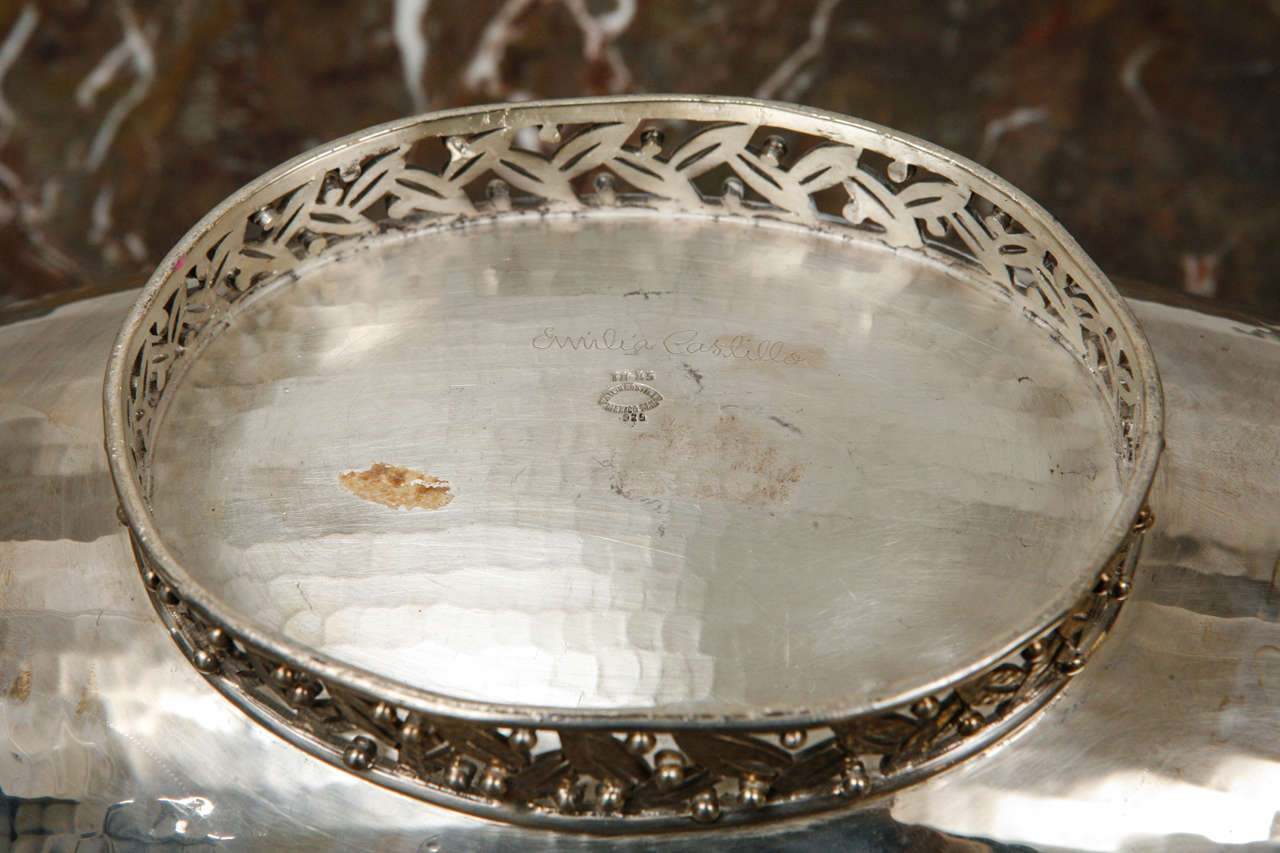 Cuenco Contemporáneo de Plata de Ley Martillada a Mano en venta 1
