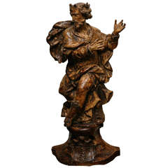 17th c. Italian Allegorical Wood Sculpture
