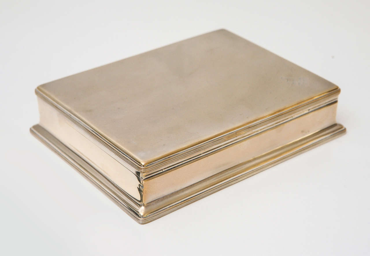 English Asprey Sterling Silver Box