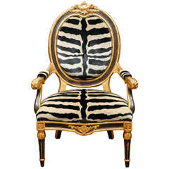 19th c. Italian Single Oversized Chair 19th c. Italian Single Oversized Chair
