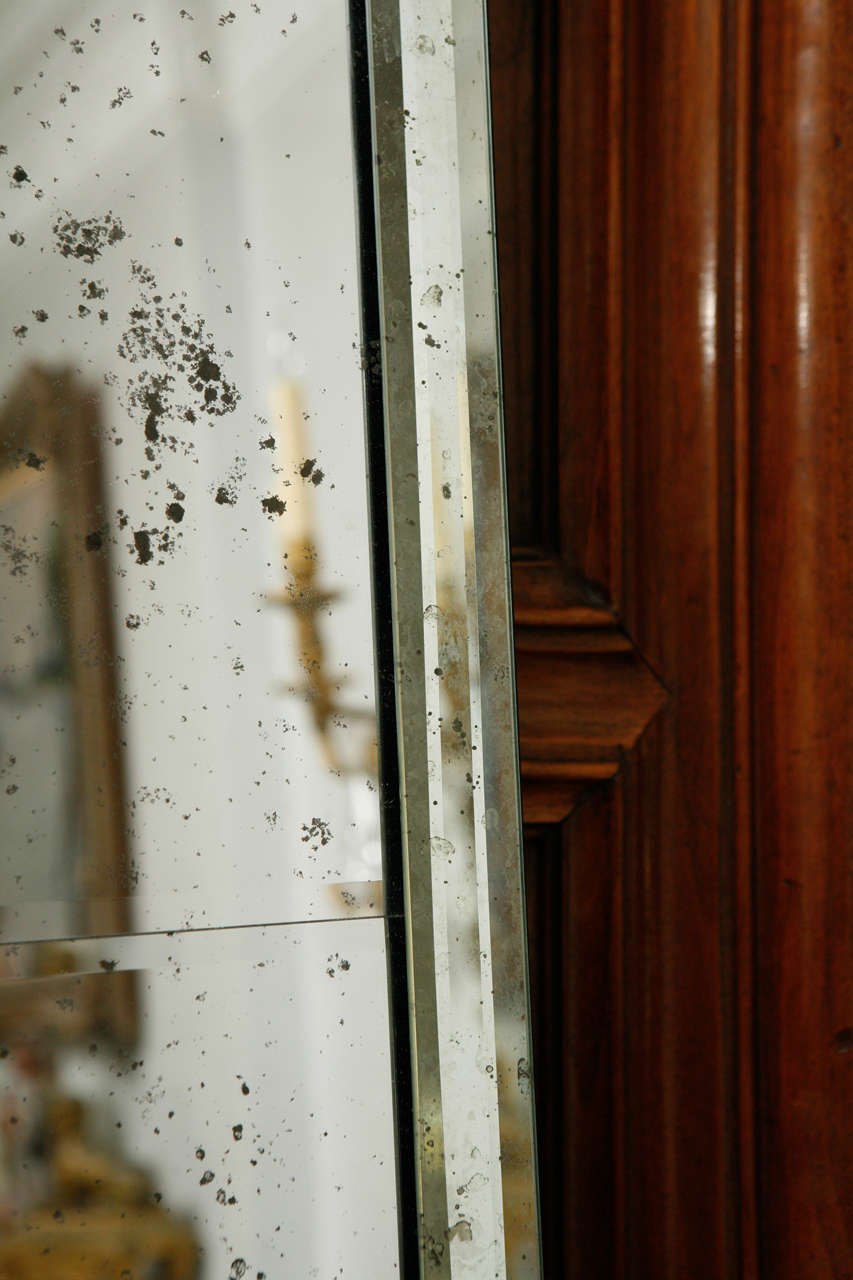20th Century Pair of Églomisé Mirrored Panels with Shell Motif