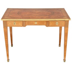 19th Century Two-Drawer Inlaid Writing Table