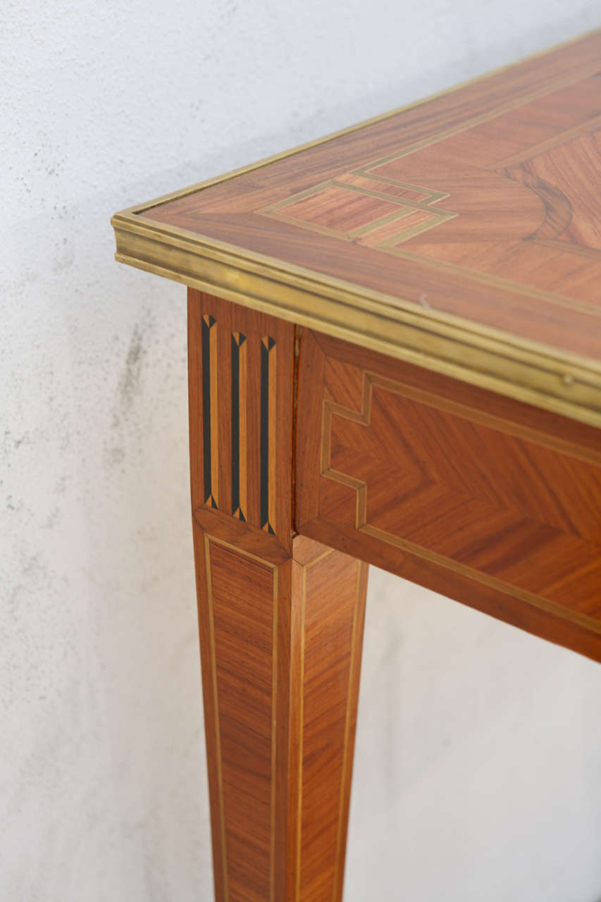 19th Century Two-Drawer Inlaid Writing Table 3