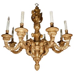 French Style Giltwood Chandelier
