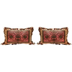 Pair of French 18th Century Fragment Pillows