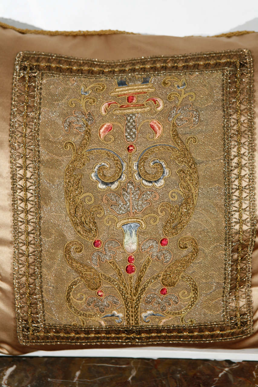 Pair of 19th Century French Antique Fragment Pillows at 1stdibs