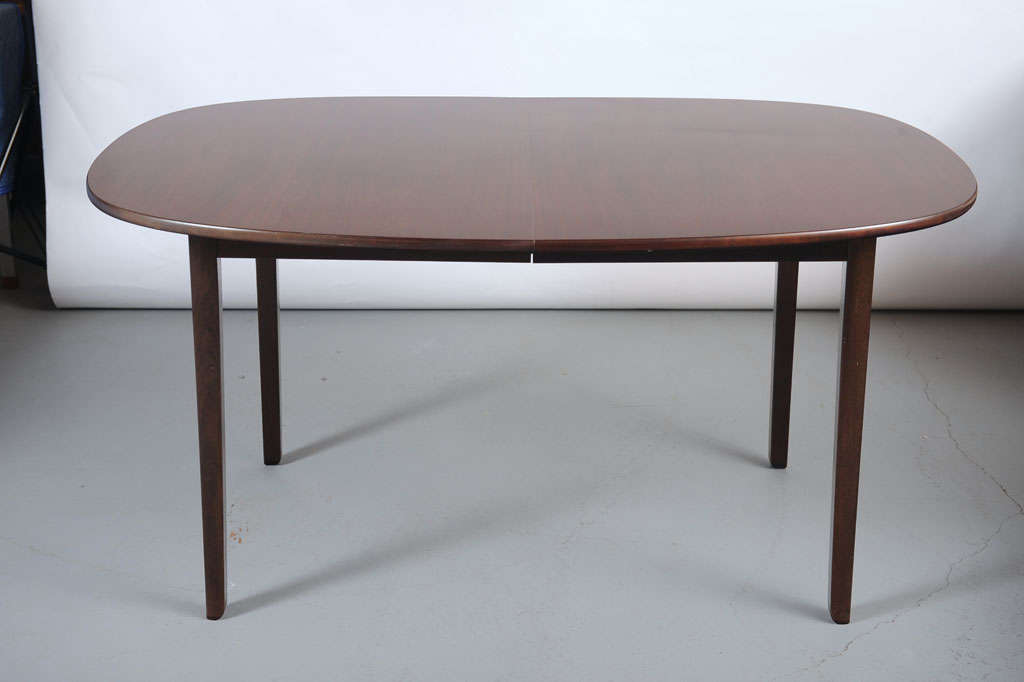 Mahogany Ole Wanscher Dining Table with Three Leaves