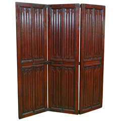 Antique Gothic-style Oak wood screen