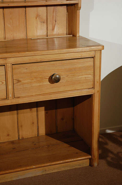 Larger Pine Dresser with Drawers and Open Shelves For Sale at 1stDibs