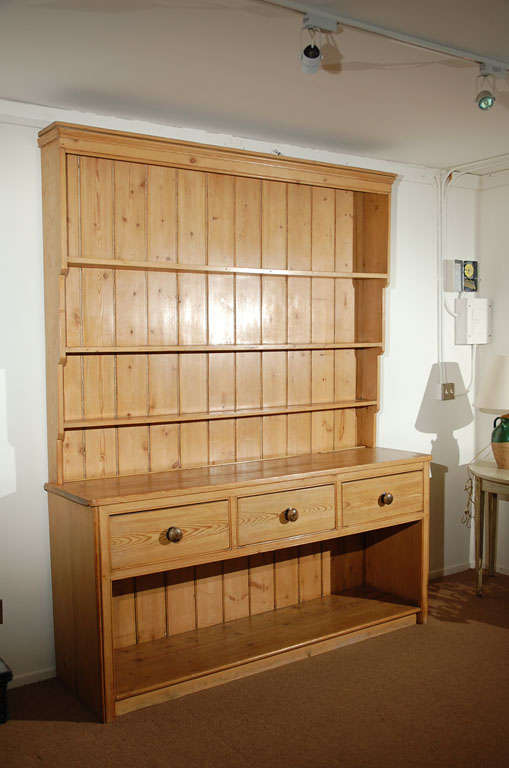Larger Pine Dresser with Drawers and Open Shelves For Sale at 1stDibs