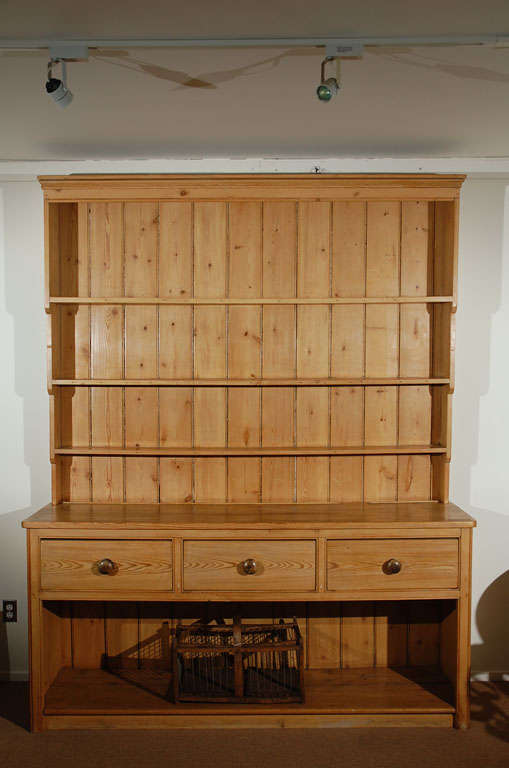 Larger Pine Dresser with Drawers and Open Shelves For Sale at 1stDibs