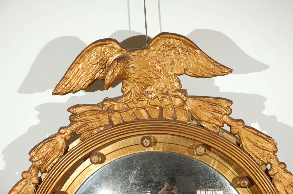 Federal Style Convex Wall Mirror For Sale at 1stdibs