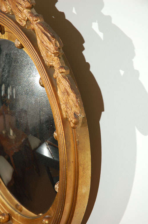 Federal Style Convex Wall Mirror For Sale at 1stdibs