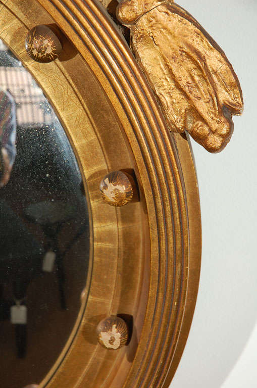 Federal Style Convex Wall Mirror For Sale at 1stdibs