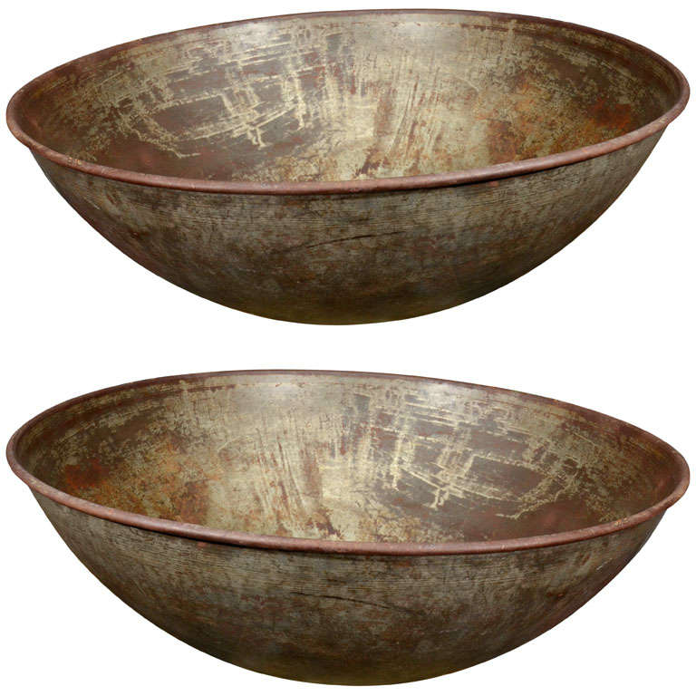 Giant Metal Bowls at 1stDibs