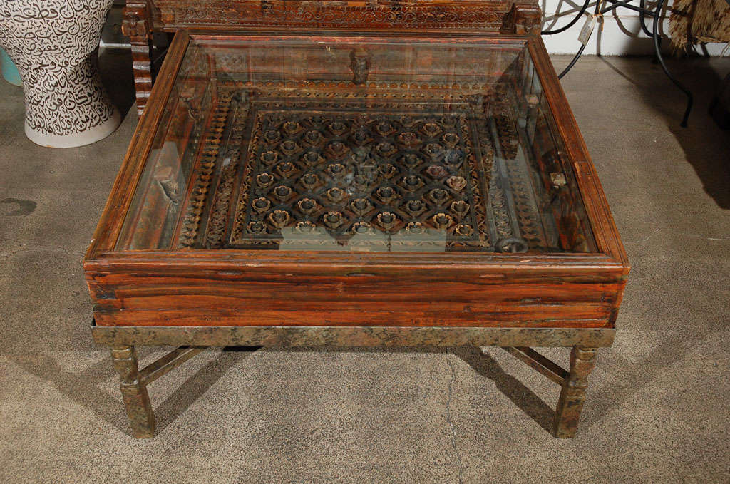 carved indian coffee table