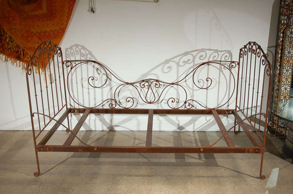 20th Century French Iron Day Bed
