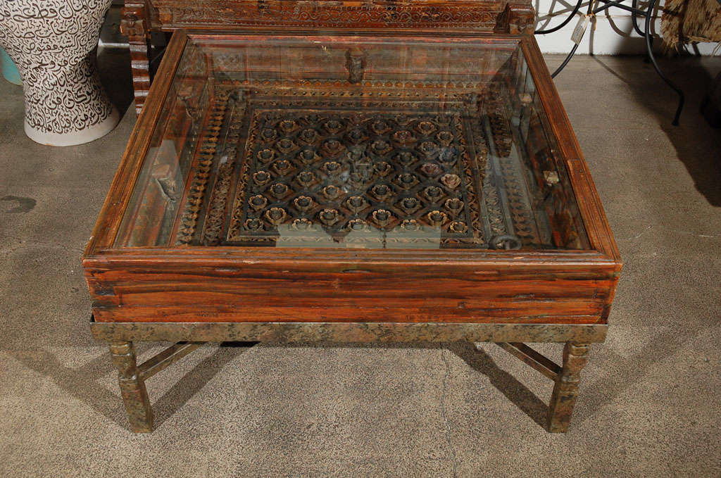 Carved Indian Window made into a Coffee Table at 1stDibs carved