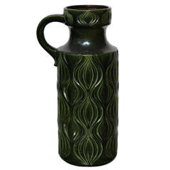 Large Green West  German Pottery by Scheurich
