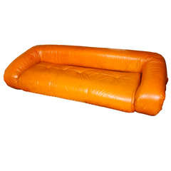 Leather "Amfibia" Sofa by Allessandro Becchi