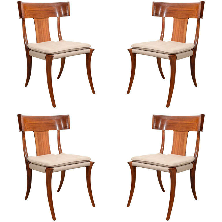 Fine Set of Four Klismos "Athens" Chairs by Stewart MacDougall