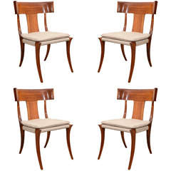 Vintage Fine Set of Four Klismos "Athens" Chairs by Stewart MacDougall