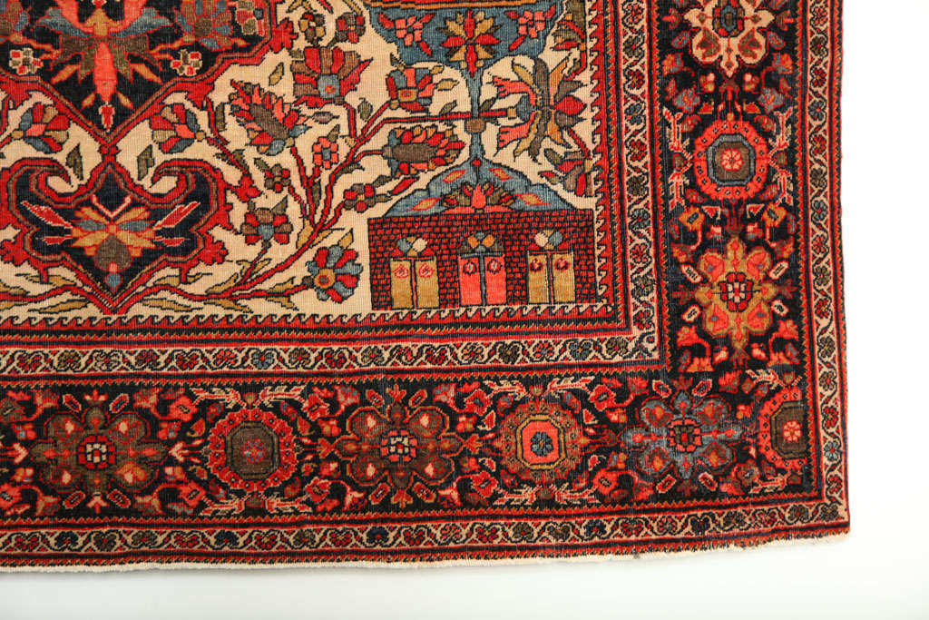 19th Century Antique 1890s Persian Fereghan Rug, 4' x 6' For Sale