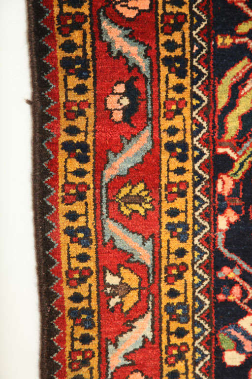 Antique 1910s Persian Chahal Shotor Bakhtiari Rug, Wool, 4' x 7' For Sale 2