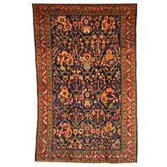 Antique 1910s Persian Chahal Shotor Bakhtiari Rug, 4' x 7'