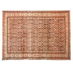 Antiker 1900er Persischer Malayer Teppich mit Herati Mahi Design, 7' x 10'