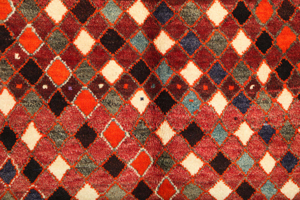 Mid-20th Century Antique 1930s Persian Gabbeh Rug, 4x5 For Sale
