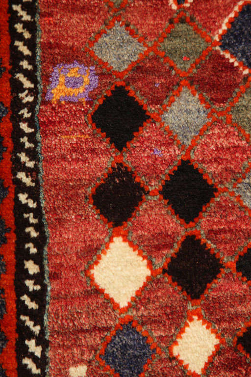 Antique 1930s Persian Gabbeh Rug, 4x5 For Sale 1