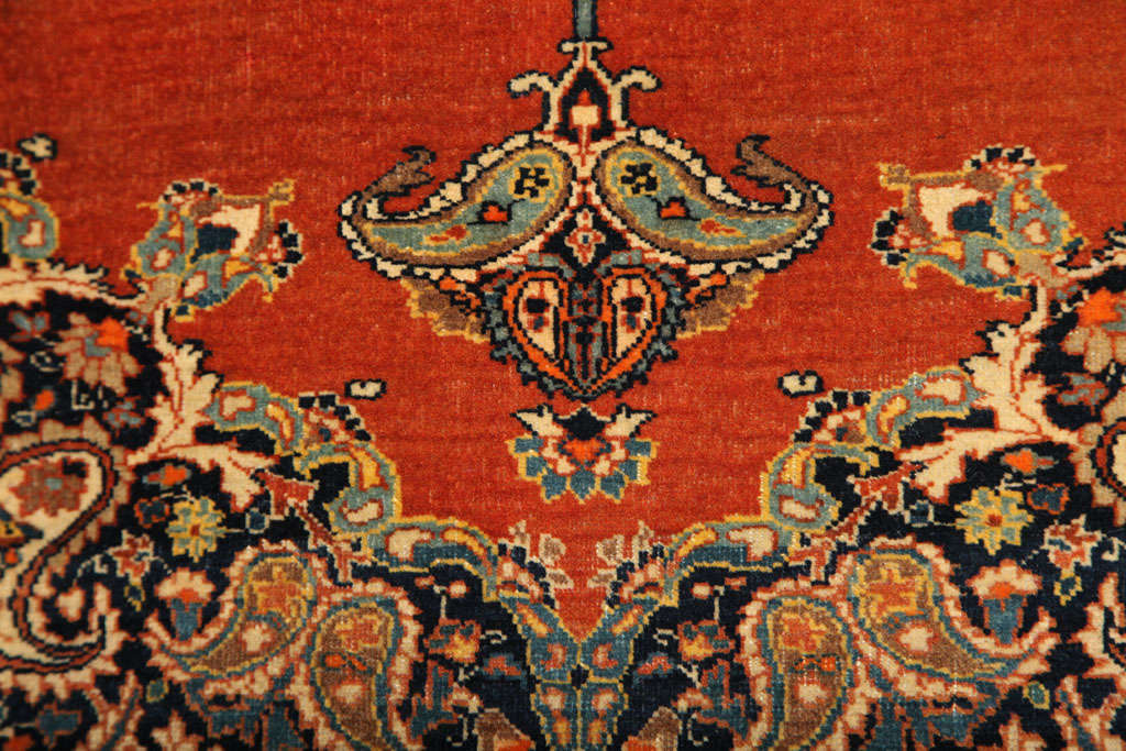 Antique 1890s Persian Haji Jalili Tabriz Rug, Medallion Design, Wool, 4' x 6' For Sale 2