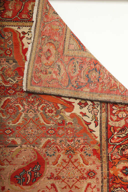 Antique 1870s Persian Mishan Farahan Rug, 5x7 For Sale 3