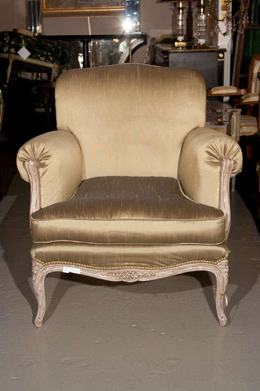 Pair of Louis XV Style Bergere Chairs Stamped Jansen