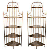 Pair of Corner Etageres Attr. to Maison Jansen