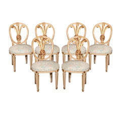 Set of Six Dining Chairs Stamped Jansen 6
