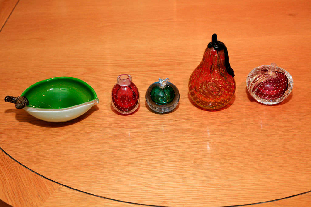 A Selection of Murano Glass Fruit