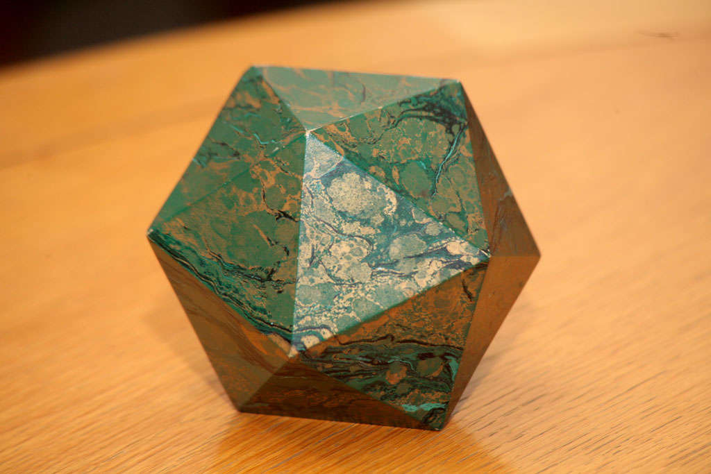 Wood A Marblized Polyhedron Weight