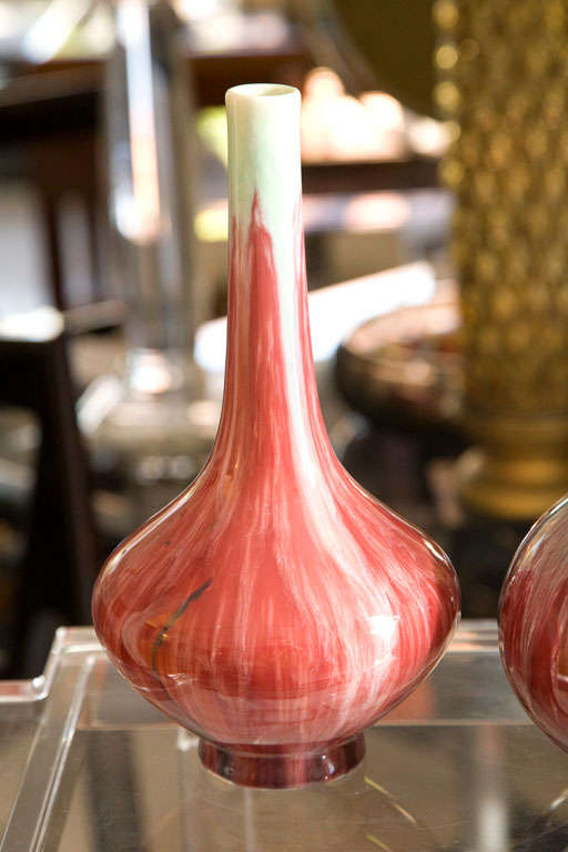 Pair of Belgian Art Deco Boch Freres Vases