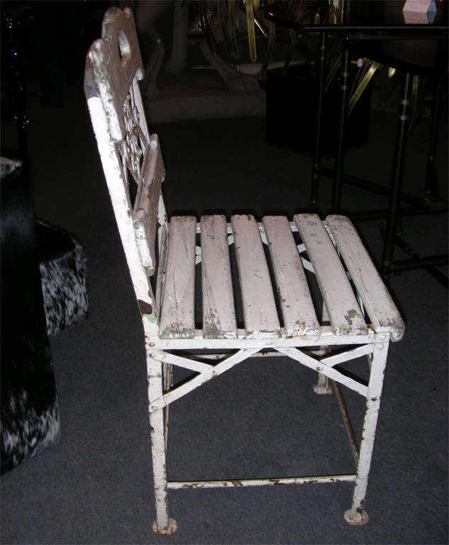 19th Century Eight 1880s Garden Chairs from a Restaurant in Vichy, France