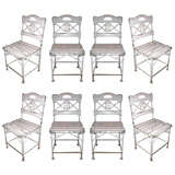 Used Eight 1880s Garden Chairs from a Restaurant in Vichy, France