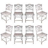 Eight 1880s Garden Chairs from a Restaurant in Vichy, France