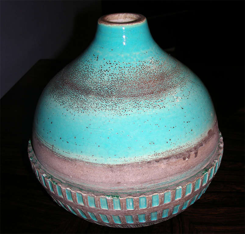 French Jean Besnard 1930's Ceramic Vase For Sale