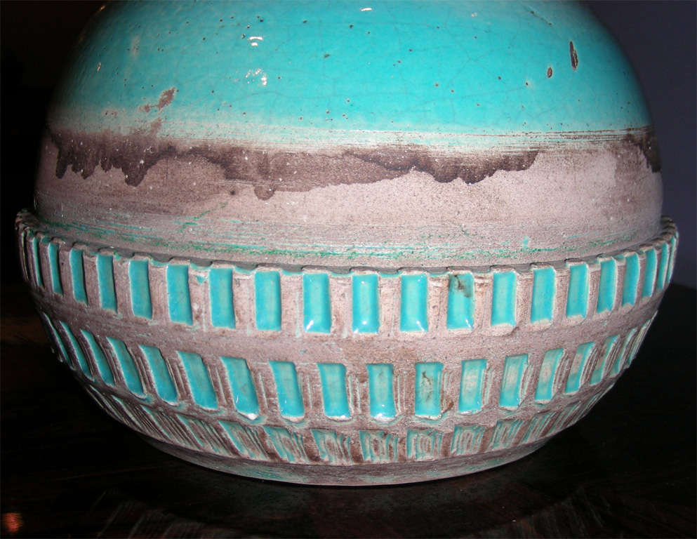 Jean Besnard 1930's Ceramic Vase For Sale 1