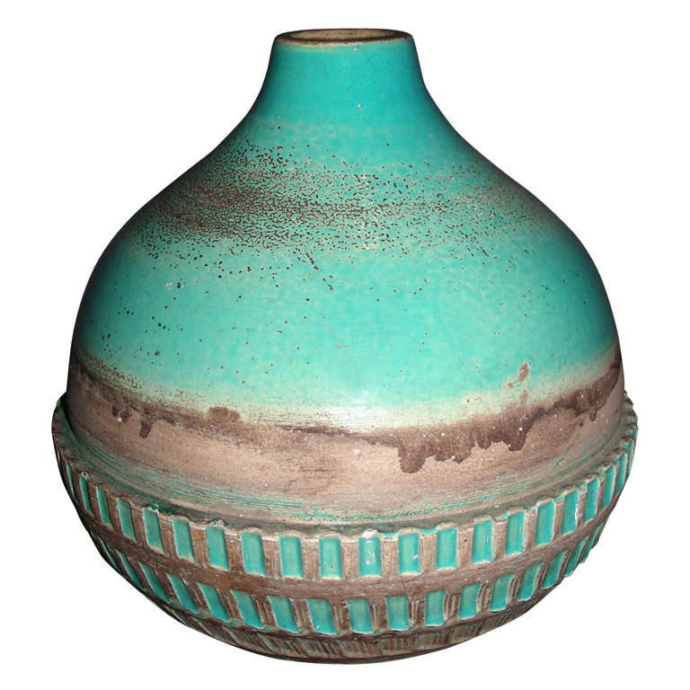 Jean Besnard 1930's Ceramic Vase For Sale
