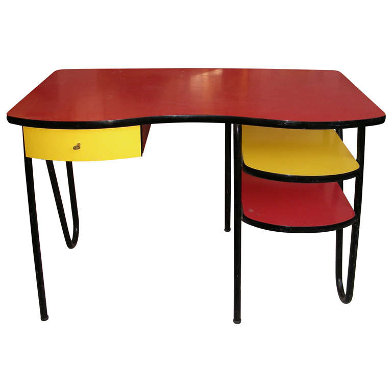 1950s Multicolored Desk For Sale